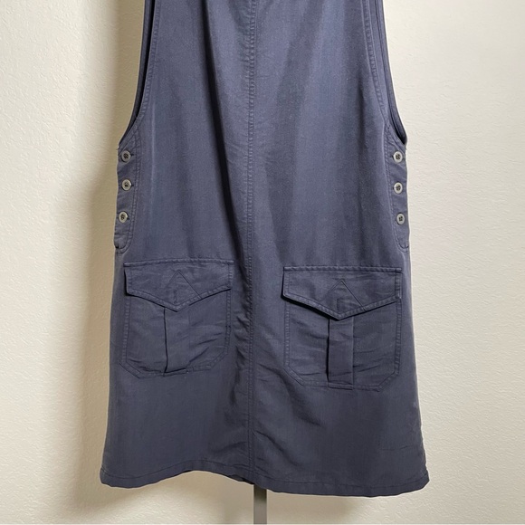 Authentic & Original Directives Overall Sleeveless Dress Navy Lyocell Y2K Medium - Picture 8 of 14